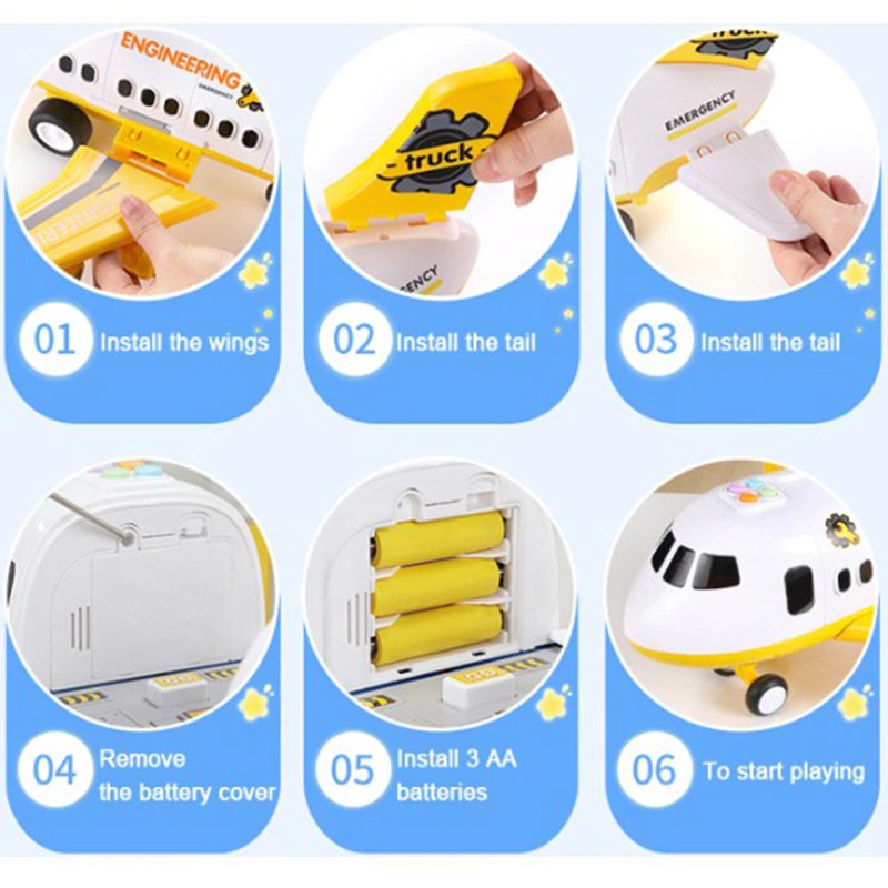 Aeroplano Giocattolo in Legno per Bambini - Gioco Educativo e Creativo per Sviluppo Immaginativo-VISOTKI