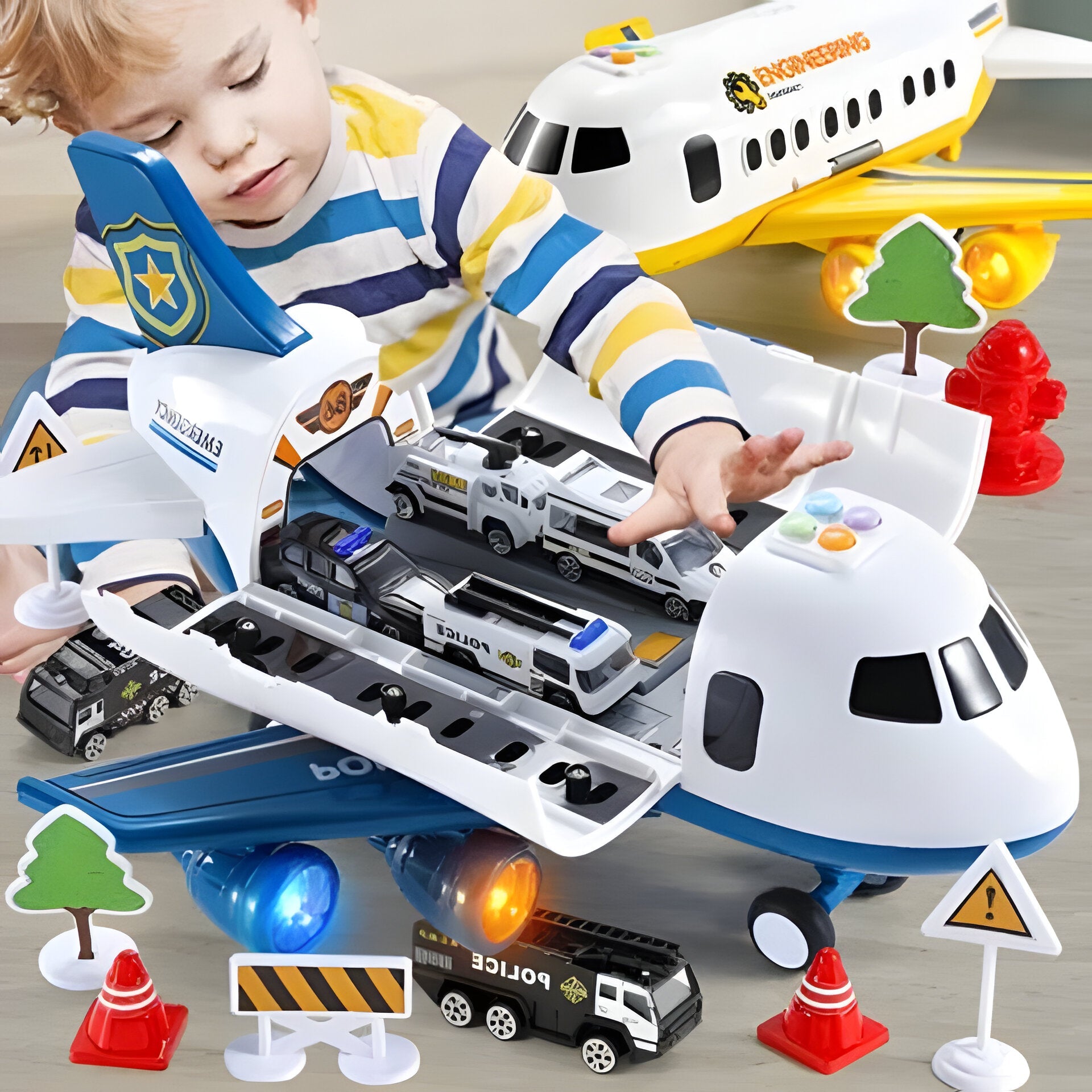 Aeroplano Giocattolo in Legno per Bambini - Gioco Educativo e Creativo per Sviluppo Immaginativo-VISOTKI
