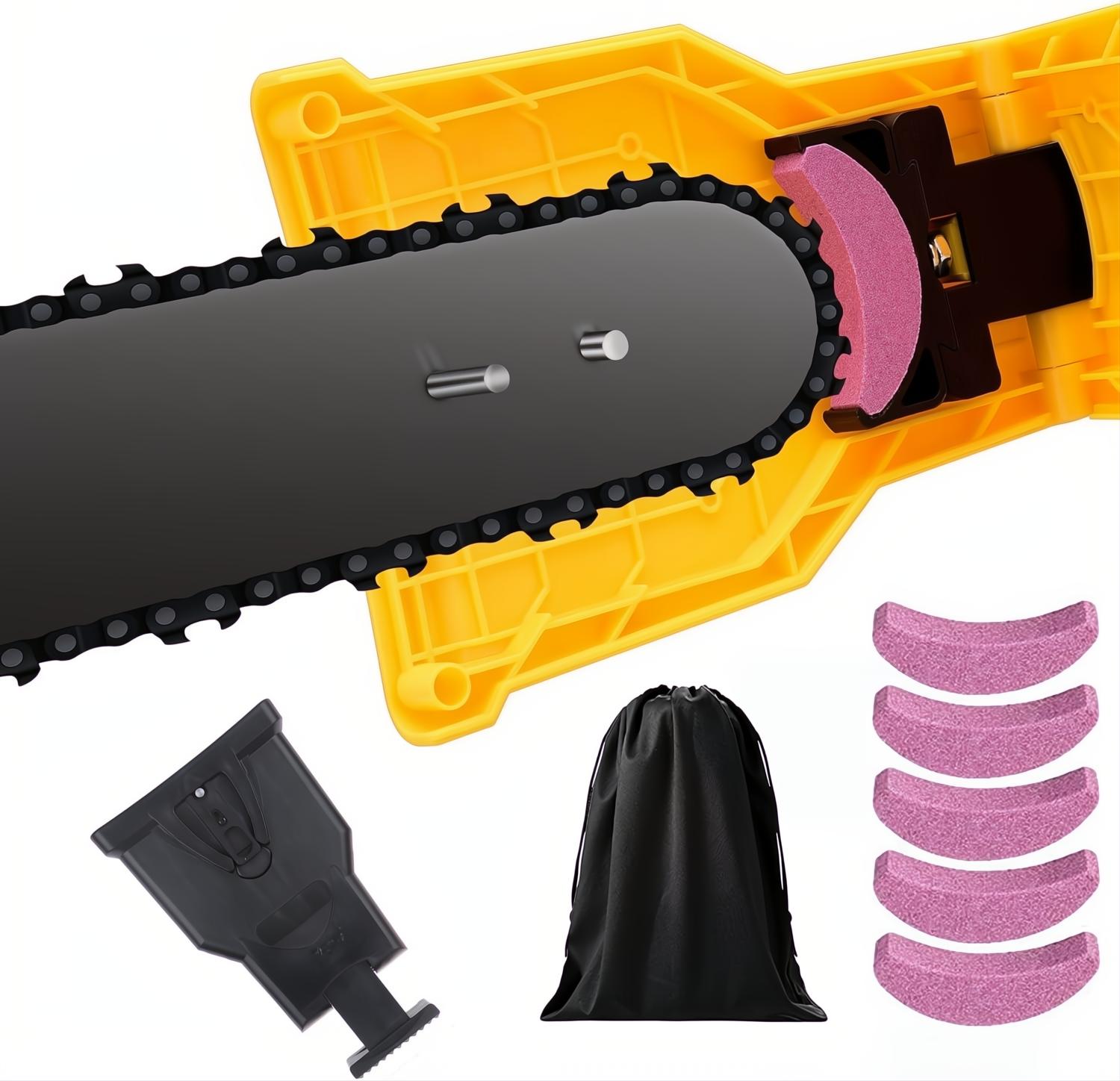 Affilatore per denti di motosega in acciaio - Strumento per affilare catene - Accessorio per giardinaggio e lavori di legno-VISOTKI