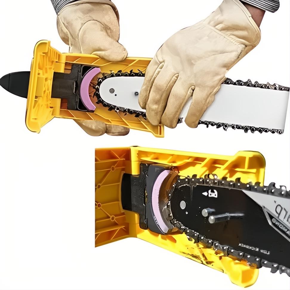 Affilatore per denti di motosega in acciaio - Strumento per affilare catene - Accessorio per giardinaggio e lavori di legno-VISOTKI