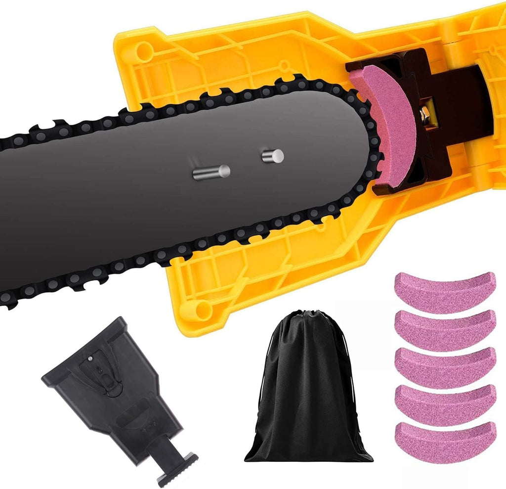 Affilatore per denti di motosega in acciaio, design ergonomico, per affilatura professionale e hobbistica, compatibile con diverse motoseghe-VISOTKI