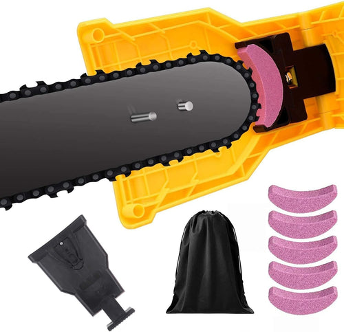 Affilatore per denti di motosega in acciaio, design ergonomico, per affilatura professionale e hobbistica, compatibile con diverse motoseghe-VISOTKI