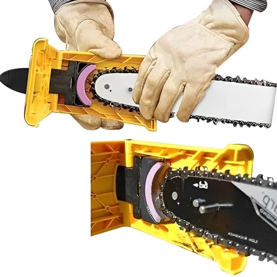 Affilatore per denti di motosega in acciaio, design ergonomico, per affilatura professionale e hobbistica, compatibile con diverse motoseghe-VISOTKI