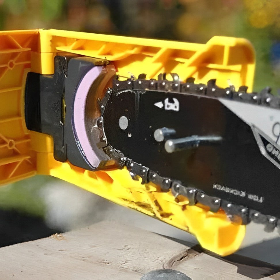 Affilatore per denti di motosega in acciaio, design ergonomico, per affilatura professionale e hobbistica, compatibile con diverse motoseghe-VISOTKI