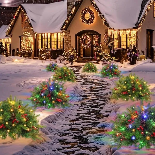 Albero di Natale Artificiale Pre-illuminato per Urna - Decorazione Festiva in PVC - Ideale per Addobbi Natalizi-VISOTKI