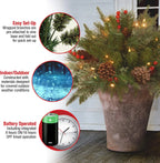 Albero di Natale Artificiale Pre-illuminato per Urna - Decorazione Festiva in PVC - Ideale per Addobbi Natalizi-VISOTKI