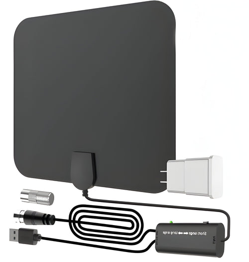 Antenna HDTV Digitale Amplificata Interna 300 Miglia con Amplificatore di Segnale per Ricezione TV di Qualità-VISOTKI
