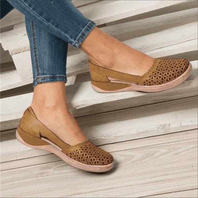 Ballerine per Donne in Pelle con Supporto per Alluce Valgo - Comode e Eleganti per Uso Quotidiano-VISOTKI