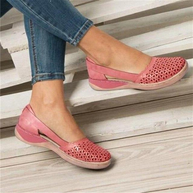 Ballerine per Donne in Pelle con Supporto per Alluce Valgo - Comode e Eleganti per Uso Quotidiano-VISOTKI