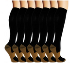 Calze Compressione Rame 7 Paia per Allenamento e Recupero - Unisex, Comfort e Supporto per Attività Fisica-VISOTKI
