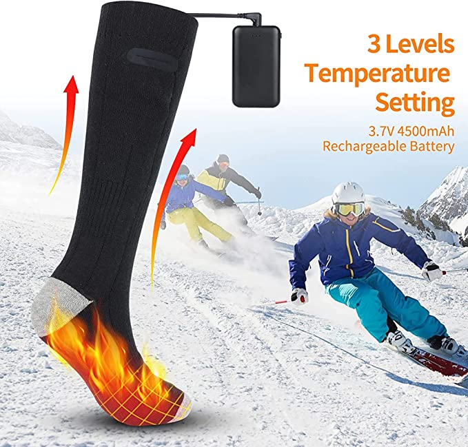 Calze Riscaldate in Fibra Termica per Comfort e Calore - Ideali per Attività all'Aperto e Uso Quotidiano-VISOTKI
