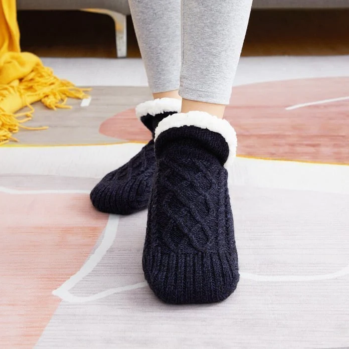 Calze Termiche Antiscivolo in Cotone per Interni - Comfort e Calore per Casa - Taglia Unica-VISOTKI