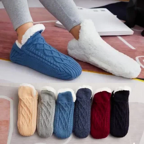 Calze Termiche Antiscivolo in Cotone per Interni - Comfort e Calore per Casa - Taglia Unica-VISOTKI