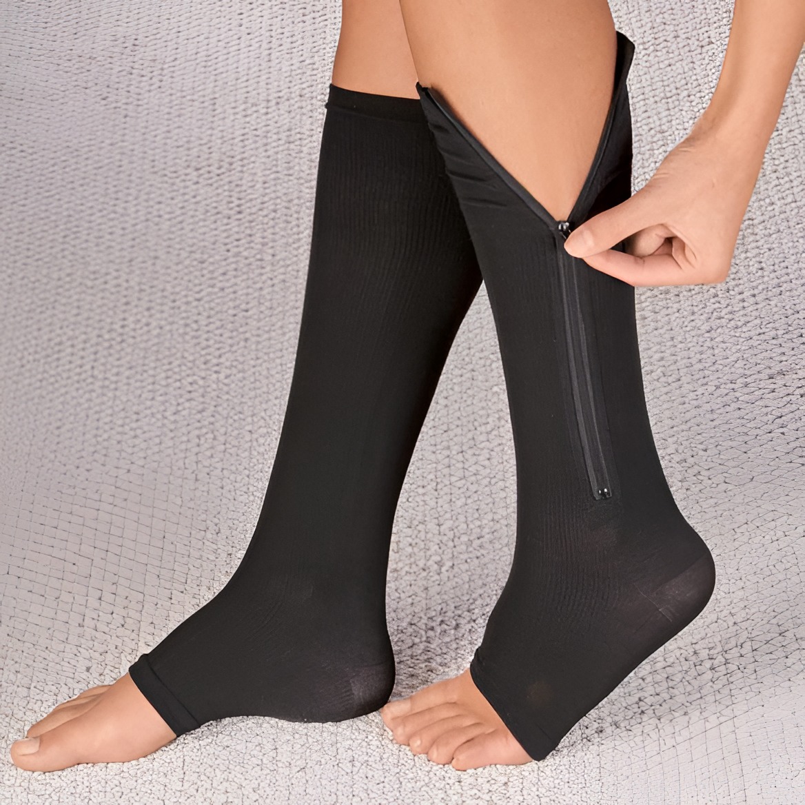 Calze a Compressione 20-30 mmHg con Cerniera per Supporto e Comfort - Ideali per Attività Quotidiane e Sportive-VISOTKI