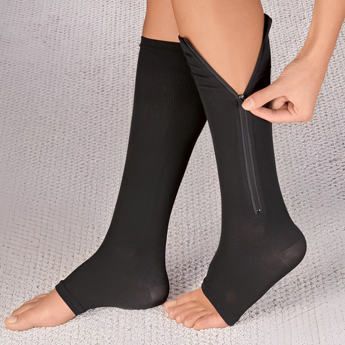 Calze a Compressione 20-30 mmHg con Cerniera per Supporto e Comfort - Ideali per Attività Quotidiane e Sportive-VISOTKI