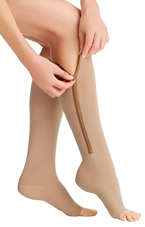 Calze a Compressione 20-30 mmHg con Cerniera per Supporto e Comfort - Ideali per Attività Quotidiane e Sportive-VISOTKI