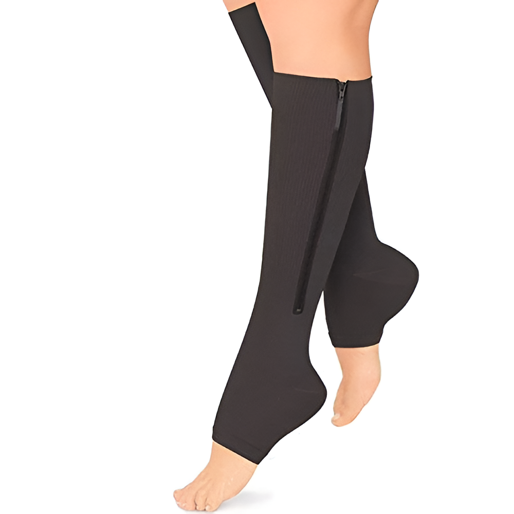 Calze a Compressione 20-30 mmHg con Cerniera per Supporto e Comfort - Ideali per Attività Quotidiane e Sportive-VISOTKI
