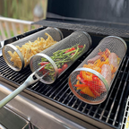 Cestello Barbecue Acciaio Inossidabile per Grigliate all'Aperto, Accessorio per Cucina e Cottura al Fuoco-VISOTKI