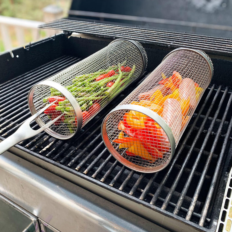 Cestello per Grigliare in Acciaio Inossidabile per BBQ - Accessorio da Cucina per Grigliate all'Aperto e Interno-VISOTKI