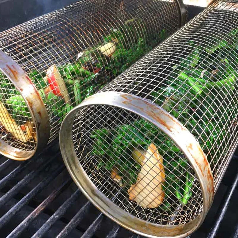 Cestello per Grigliare in Acciaio Inossidabile per BBQ - Accessorio da Cucina per Grigliate all'Aperto e Interno-VISOTKI