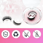 Ciglia Riutilizzabili Autoadesive Premium in Vison Naturale per Look Elegante e Duraturo - Facili da Applicare-VISOTKI