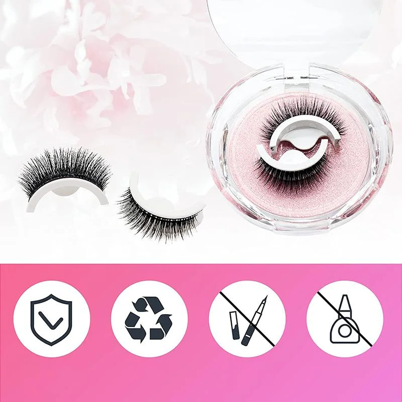 Ciglia Riutilizzabili Autoadesive Premium in Vison Naturale per Look Elegante e Duraturo - Facili da Applicare-VISOTKI