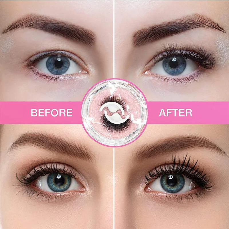Ciglia Riutilizzabili Autoadesive Premium in Vison Naturale per Look Elegante e Duraturo - Facili da Applicare-VISOTKI