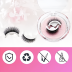 Ciglia Riutilizzabili Autoadesive Premium in Vison Naturale per Look Elegante e Duraturo - Facili da Applicare e Rimuovere-VISOTKI