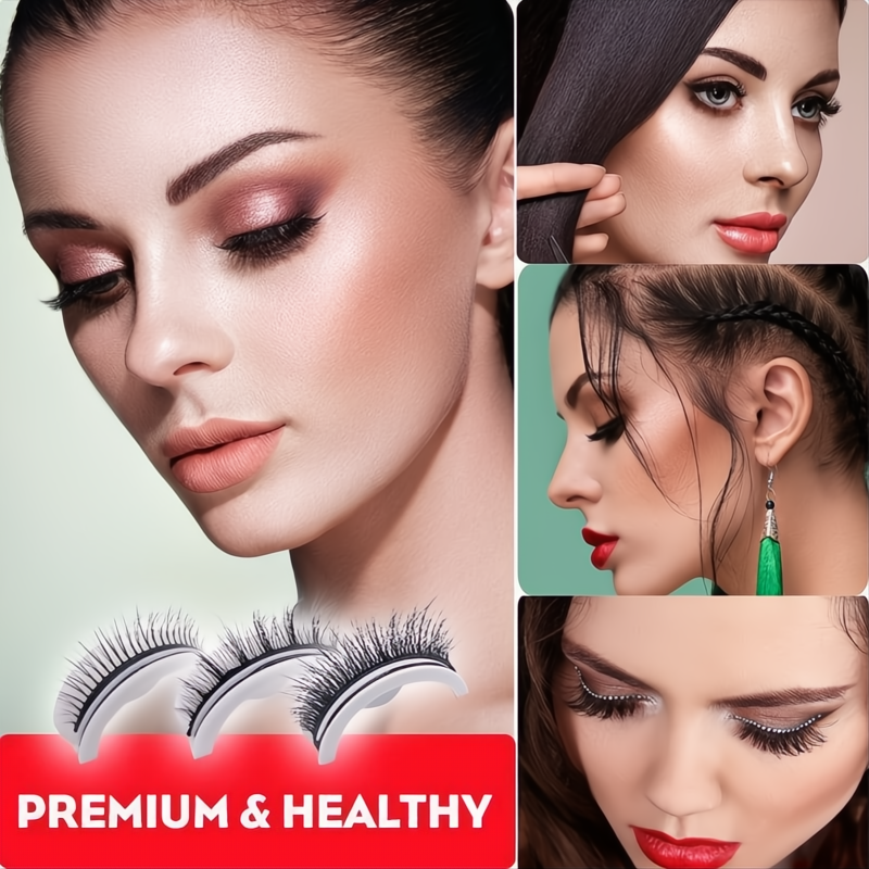 Ciglia Riutilizzabili Autoadesive Premium in Vison Naturale per Look Elegante e Duraturo - Facili da Applicare e Rimuovere-VISOTKI