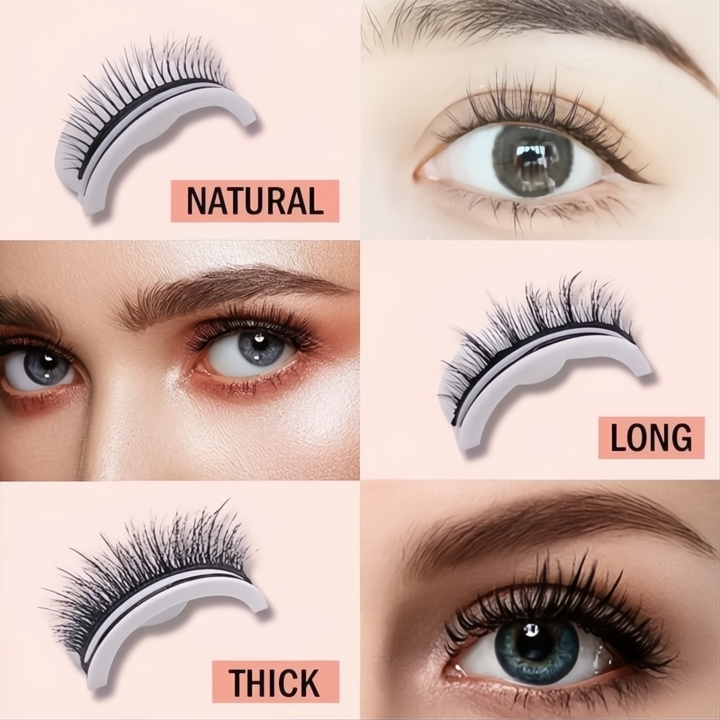 Ciglia Riutilizzabili Autoadesive Premium in Vison Naturale per Look Elegante e Duraturo - Facili da Applicare e Rimuovere-VISOTKI