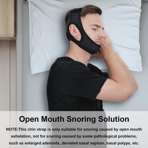 Cintura Anti Ronzio in Tessuto Traspirante per Apnea Notturna - Design Regolabile per Comfort e Stabilità durante il Sonno-VISOTKI