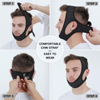 Cintura Anti Ronzio in Tessuto Traspirante per Apnea Notturna - Design Regolabile per Comfort e Stabilità durante il Sonno-VISOTKI