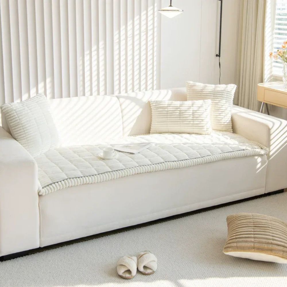 Copertura Divano Morbida in Tessuto Peluche per Protezione e Decorazione - Adatta a Divani di Diverse Dimensioni-VISOTKI