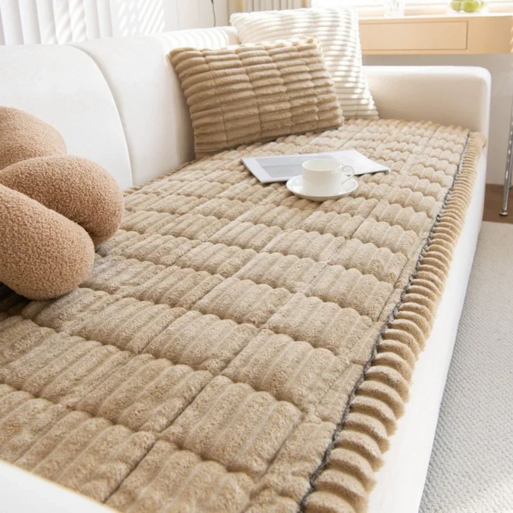 Copertura Divano Morbida in Tessuto Peluche per Protezione e Decorazione - Adatta a Divani di Diverse Dimensioni-VISOTKI