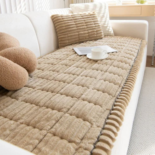 Copertura Divano Morbida in Tessuto Peluche per Protezione e Decorazione - Adatta a Divani di Diverse Dimensioni-VISOTKI