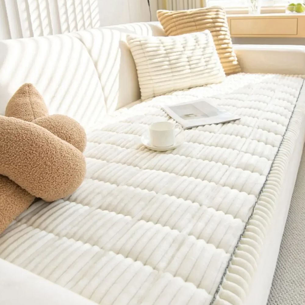Copertura Divano Morbida in Tessuto Peluche per Protezione e Decorazione - Adatta a Divani di Diverse Dimensioni-VISOTKI