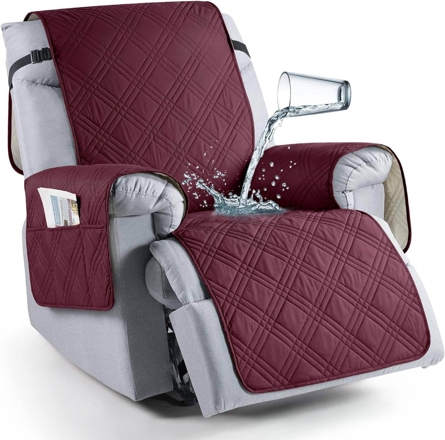 Coperture Impermeabili per Poltrone Recliner in Tessuto Resistente - Protezione per Interni ed Esterni - Facile da Pulire-VISOTKI