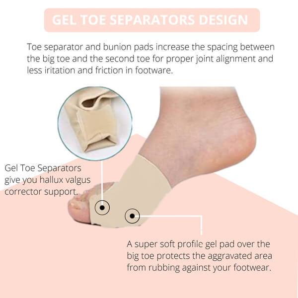 Correttore Ortodontico Alluce Valgo in Silicone Morbido per Comfort e Supporto - Dispositivo per Piedi-VISOTKI