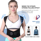 Correttore di Postura Schiena Regolabile in Neoprene per Supporto Ergonomico nella Vita Quotidiana-VISOTKI