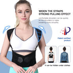 Correttore di Postura Schiena Regolabile in Neoprene per Uomini e Donne - Supporto Ergonomico per Uso Quotidiano-VISOTKI