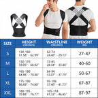 Correttore di Postura Schiena Regolabile in Neoprene per Uomini e Donne - Supporto Ergonomico per Uso Quotidiano-VISOTKI