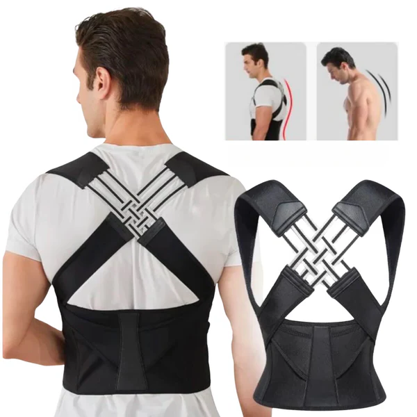 Correttore di Postura per Mal di Schiena in Neoprene - Supporto Ergonomico per Ufficio e Attività Quotidiane-VISOTKI
