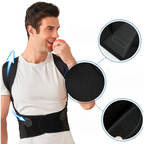 Correttore di Postura per Mal di Schiena in Neoprene - Supporto Ergonomico per Ufficio e Attività Quotidiane-VISOTKI