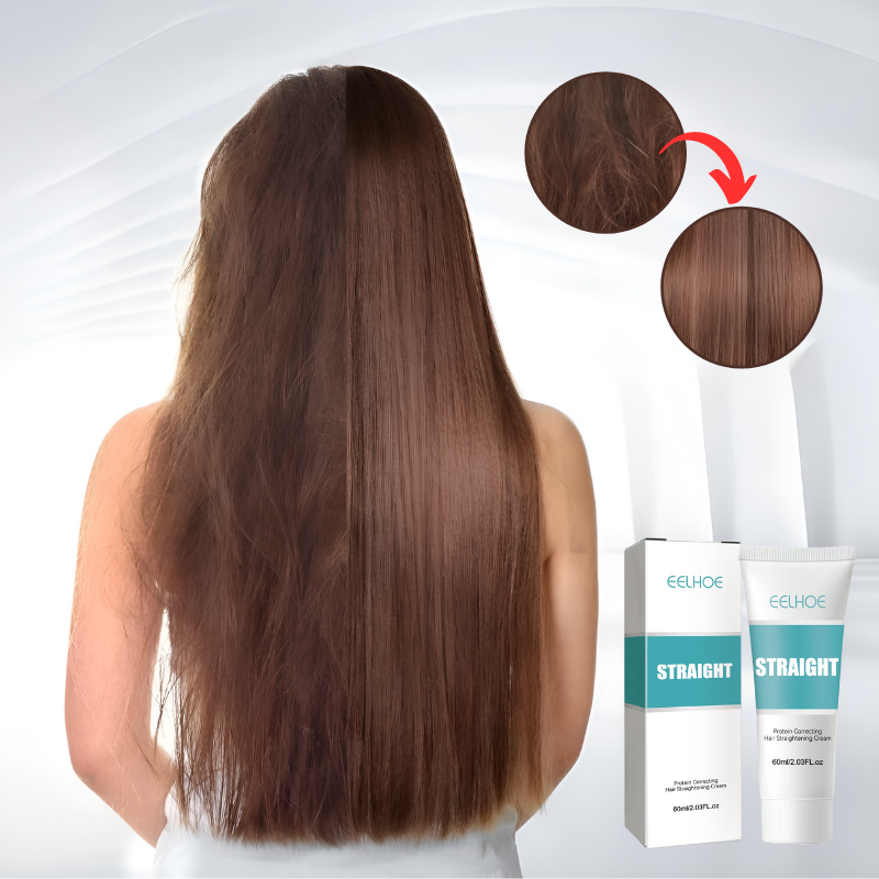 Crema Lisciatura Capelli Cheratina - Trattamento Istantaneo per Capelli Lisci e Setosi-VISOTKI