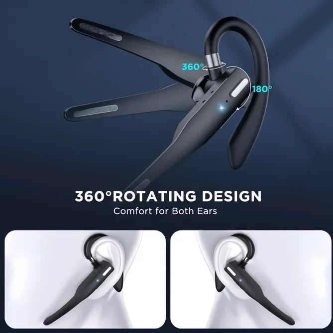 Cuffie Bluetooth 5.1 Wireless con Doppio Microfono e Cancellazione del Rumore per Autisti - Audio Chiaro e Confortevole-VISOTKI