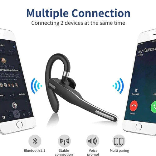 Cuffie Bluetooth 5.1 con Doppio Microfono e Cancellazione del Rumore per Trucker - Wireless e Comode per Guida-VISOTKI