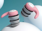 Cuffie in Silicone con Cancelletto di Rumore per Dormire - Comfort e Design Ergonomico per Riposo Notturno-VISOTKI