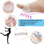Cuscinetti Metatarsali Traspiranti in Gel - Set di 2 per Comfort e Supporto durante la Camminata-VISOTKI
