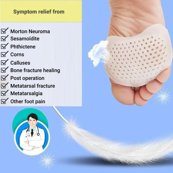 Cuscinetti Metatarsali Traspiranti in Gel - Set di 2 per Comfort e Supporto durante la Camminata-VISOTKI