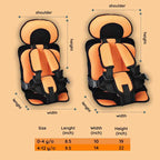 Cuscino Auto Bambini in Schiuma Memory, Ergonomico e Sicuro, per Comfort e Protezione durante i Viaggi in Auto-VISOTKI